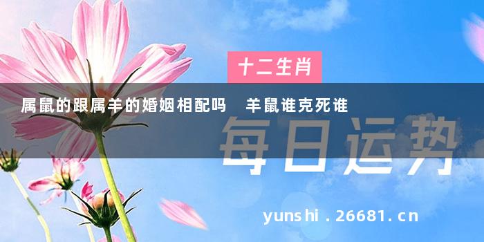 属鼠的跟属羊的婚姻相配吗 羊鼠谁克死谁